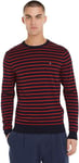 Tommy Hilfiger Men Essential Cotton Crew Neck MW0MW14748 Blue (Desert Sky/Dark Magma) S