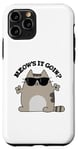 Coque pour iPhone 11 Pro Jeu de mots amusant pour chats Meow's It Going