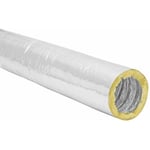 Gaine souple alu isolée avec spirales rapprochées RE2020 D125 long 10m - SpireFlexAluIso ECONONAME - SPAIGSAIR⌀125/25L10 Diamètre 125 mm