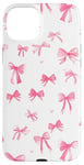 iPhone 15 Plus Aesthetic cute Pink Ribbons and Bows Pattern Case