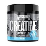 Warrior Creatine Monohydrate Powder – Micronised for Easy Mixing and Consumption – 100 Percent Pure Creatine – Proven to Improve Physical Performance and Recovery, 5 g Servings (Blue Razz, 300 g)