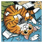 Oh No, Not Again Funny Cat Greeting Card Lisa Marie Robinson Humorous Cards Cats