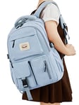 FIORETTO Sac à dos d'écolier pour femme, fille, adolescente, sac d'école, sac à dos pour ordinateur portable de 14 pouces, léger et résistant à l'eau