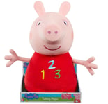 Official Peppa Pig TALKING PEPPA 14 inch Soft Plush Toy