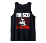 Raised In A Cage Baseball Batter Baseball Bat Hitter Batters Tank Top