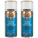 Hycote Colour Spray Paint XDMC612 Mercedes Diamond Silver 150ml x2