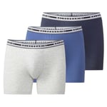 Baldessarini Boxers Pour Homme, Lot De 3 - Cyclists, Sous-Vêtements, Caleçons, Coton, Logo Noir/Gris/Vert M (Medium)