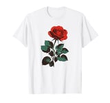 Cute Red Roses Flower Gardening Red Flower Valentines Day T-Shirt