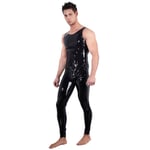 Late X Latex Sleeveless Catsuit Men - Black - XL