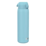 Ion8 Gourde Inox 1 Litre, Anti-Fuite, Facile à Ouvrir, Verrouillage Sécurisé, Lavable au Lave-Vaisselle, Poignée de Transport, Durable et Résistant aux Rayures, Acier Inoxydable, 1200ml, Bleu D'Alaska