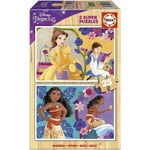 Puzzle en bois Disney Princess (Bella + Vaiana) - 2x25 pieces