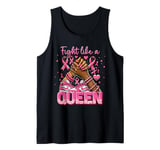 Fight Like A Queen Pink Ribbon Breast Cancer Awareness Tank Top