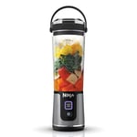 Ninja Blast Portable Blender, 530ml, Leakproof Lid & Sip Spout, Powerful Cordless Mini Blender, Rechargeable, Portable Smoothies, Protein Shakes, Blends Ice & Frozen Fruit, Black, BC151UKBK