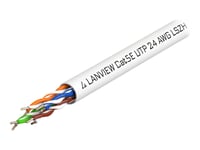 Lanview - Samlet Kabel - 305 M - 5 Mm - Utp - Cat 5E - Halogenfri, Solid - Hvit