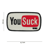 101 INC PVC Patch - You Suck (Färg: Vit/Svart)