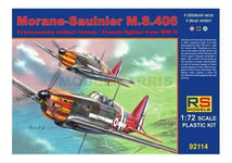 RS MODELS 92114 1/72 Morane Saulnier Ms. 406 4 Decal V. pour Vichy, Arme, Fin