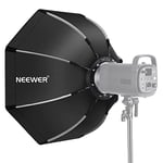 NEEWER 26''/65cm Octogonal Softbox Quick Release, avec Bowens Mount, Sac de Transport Compatible avec Neewer CB60 CB100 CB150 Vision 4 S101-300W/400W et Autres Bowens Mount Light -SF-RPBO26