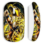 Souris blanc sans Fil Son Goku Super Saiyan SSJ3 Attaque point Dragon