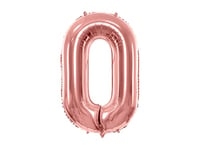 DaLoKu Ballon gonflable chiffre 86 cm XXL Ballon gonflable anniversaire âge nouvel an décoration fête couleur : numéro 0 - rose gold