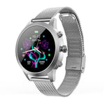 Montre Connectée CHRONUS pour Femmes avec Etanche Cardio Podometre Chronometre Sport Fitness Tracker d'Activité Contrôle de la Musique pour Android iOS-Argent1