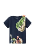 Nmmmik Gigantosaurus Ss Top Vde Tops T-shirts Short-sleeved Navy Name It