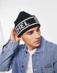 Herschel Supply Co. Mens Co Elmer logo beanie in heather black - One Size