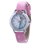 Elsa och Anna Frozen Snowflake Girl Söt watch Pink 3 cm