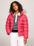 Tommy Hilfiger Kids' Hooded Puffer Jacket, Heritage Pink