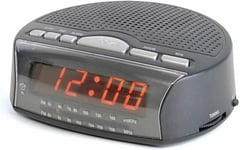 Lloytron AM/FM Radio Alarm Clock LED Display Bedside With Sleep Timer & Snooze 