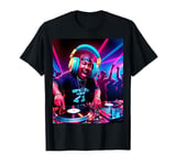 DJ Headphones Hip Hop Giant Headphones 80s 90s Rap Boombox T-Shirt