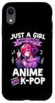 iPhone XR Just a Girl Who Loves Anime and K-Pop Anime Merch Japanese Case