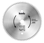 kwb feuille de profil de bois pour la construction et CV Tischkreisägen 593511 (350 x 30 mm, 80 dents, dent pointue)