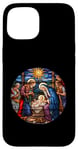 Coque pour iPhone 15 True Story Crèche de Noël Jésus Chrétien Hommes Femmes Enfants