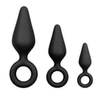 Easytoys Anal Collection Plug anal noir avec anneau de rétraction - Set