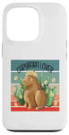 Coque pour iPhone 13 Pro Capybara fleur couronne nature harmonie joie animal amateur