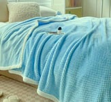 Cascade Home Waffle Blanket Throw Soft and Cozy Teal Blue 150 x 200cm