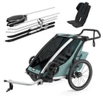 Sykkelvogn, Chariot Cross 1, Thule, Alaska Blue + Ski-kit + Padding