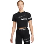 Nike Pro Dri-FIT SS Cropped Graphic Training Top Dame