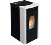 Lincar Orione Poêle Pellet Blanc Poli Ventilée Puissance 8 Kw Couchette 10 KG