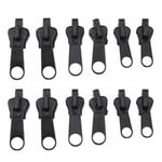 12st 3 storlekar Universal Instant Fix Zipper Repair Kit Replaceme Black onesize