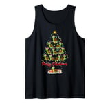 Giant Tortoise Xmas Lighting Santa Tortoise Christmas Tree Tank Top