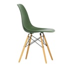 Vitra - Eames Plastic Chair DSW - 48 Forest - Golden Maple - Matstolar - Charles & Ray Eames - Grön - Metall/Trä/Plast