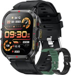 Montre Connectée Homme Avec Appel Bluetooth, 1,96\U201d Amoled 5atm Étanche Smartwatch Avec 123 Modes Sportifs Tracker D'activité, Spo2, Sommeil, Fréquence Cardiaque, Smart Watch Pour Ios Android (No