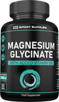 Magnesium Glycinate Supplements 1500mg & Vitamin B6 120 High Strength Capsules