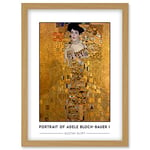 Wee Blue Coo Gustav Klimt Portrait Of Adele Bloch-Bauer I The Lady in Gold Painting Artwork Framed Wall Art Print A4