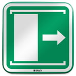 BRADY ISO Safety Sign - Door slides