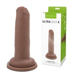 Me You Us Ultra Cock 6 Inch Uncut Dark Skin Dildo Foreskin Uncircumcised Penis
