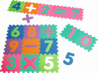 Playshoes 308745 – Tapis Puzzle pour bébés et Enfants, Chiffres avec Signes de calcul et Tapis de Jeu en Mousse 16 pièces