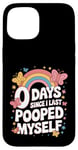 Coque pour iPhone 15 0 Days Since I Last Pooped Myself Cool Puns Déclarations