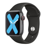 Silikone Rem För Apple Watch Band 44Mm 40Mm 45Mm 41Mm 49Mm 42Mm 38Mm Korpus Armband Iwatch Ultra 2 Serien 7 Se 3 4 5 6 89 Black 42 44 45 49 mm S-M